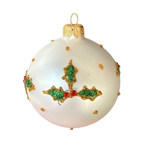 Bombki 100 dekorowane ornament op.4szt.: OPOWIEŚĆ WIGILIJNA