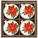 Bombki 100 dekorowane ornament op.4szt.: OPOWIEŚĆ WIGILIJNA