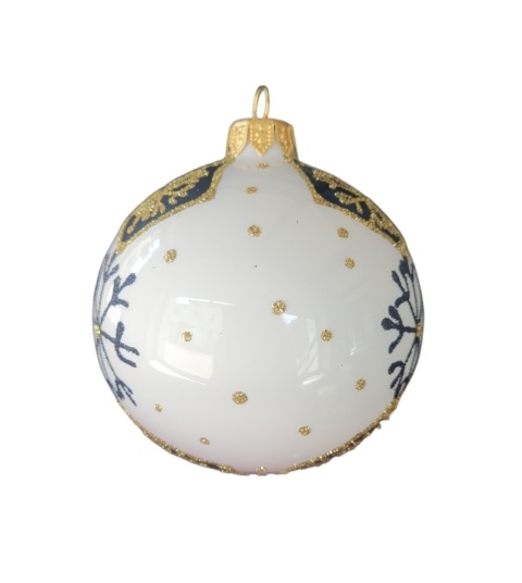 Bombki 100 dekorowane ornament op.4szt.: ZIMOWY CZAR