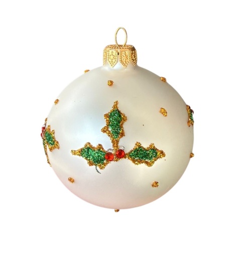 Bombki 80 dekorowane ornament op.6szt.: OPOWIEŚĆ WIGILIJNA