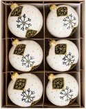 Bombki 80 dekorowane ornament op.6szt.: ZIMOWY CZAR
