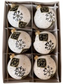 Bombki 80 dekorowane ornament op.6szt.: ZIMOWY CZAR