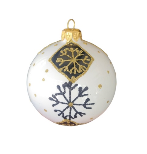 Bombki 80 dekorowane ornament op.6szt.: ZIMOWY CZAR