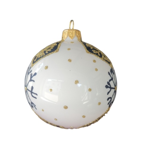 Bombki 80 dekorowane ornament op.6szt.: ZIMOWY CZAR