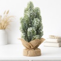 Choinka PE DELUXE "szkło" 35cm w worku jutowym (DC2053)L-20%