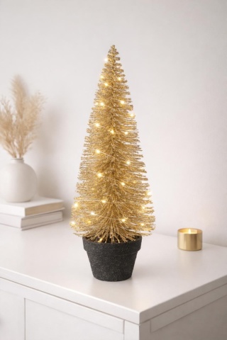 Christmas tree "brush" champagne 15LED (TX1M40-21-15WL)
