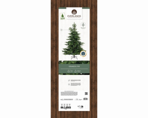 Grandis Fir Artificial Christmas Tree, Green, 180 cm, Diameter 132 cm (681451)