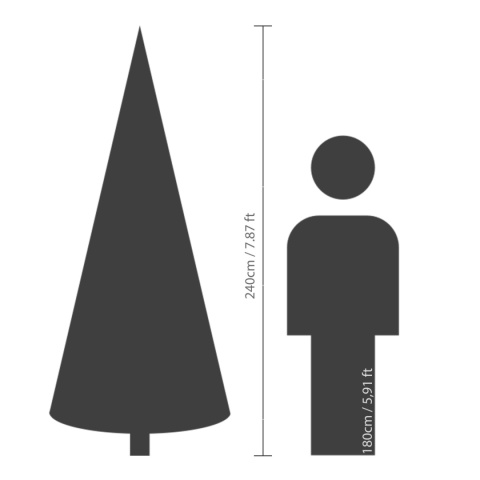 Choinka sztuczna Grandis fir zielona 240cm fi 162cm (681453)