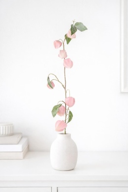 Branch 92cm frosted pink physalis (CV36637-2)
