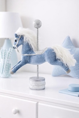 Konik karuzelowy niebieski welur (TG65396) -30%
