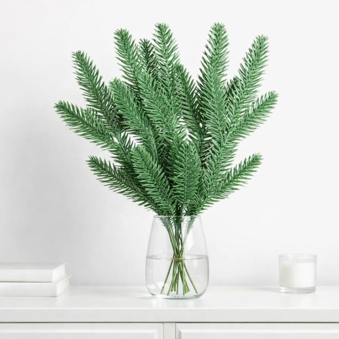 Set of 6 green branches PE pik-3 (CV32192)