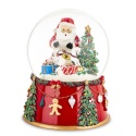 Christmas water globe 15cm on a decorative base, music box (181012)