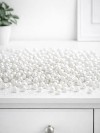 Tiny white glitter balls (bag) (CV11739-1)-20%