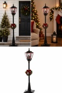 180 cm LED lantern with animated scene, swirling snow, and 8 melodies (179881) – power adapter included