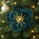 Magnolia velvet dark green gold glitter (CV37465-6)