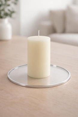 Podstawka lusterkowa okrągła fi 10cm srebrny brzeg (513198)-20%