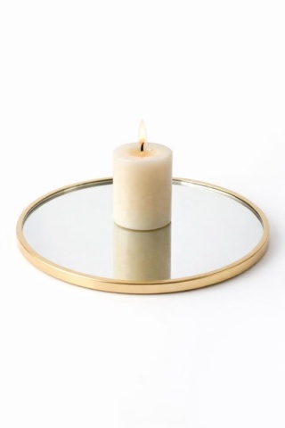 Round mirror stand, 10cm diameter, gold edge (513198)-20%