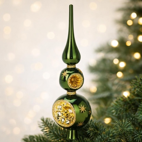 Glass spike 30cm with reflector green flash (523402; 513374)