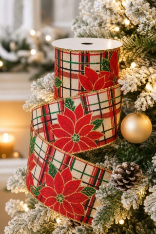 Wstążka na szpuli gwiazda betlejemska (MK0438) -20%
