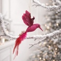 Hummingbird pendant fuchsia glitter (TG76076-2)