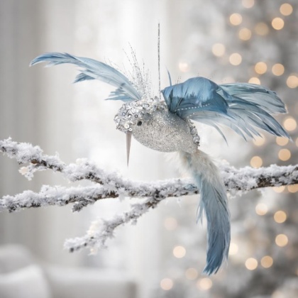Hummingbird pendant silver with sequins (521208)
