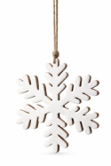 Zawieszka śnieżynka drewniana lakierowana 23cm (CH1-07724)-20%