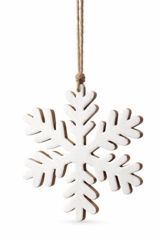 Zawieszka śnieżynka drewniana lakierowana 23cm (CH1-07724)-20%
