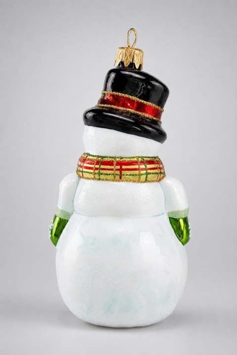 Christmas ornament: Snowman with holly (224) D