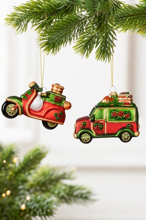 Glass bauble: Christmas car (124007)