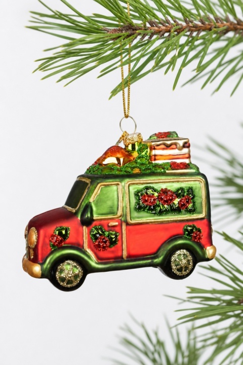 Glass bauble: Christmas car (124007)