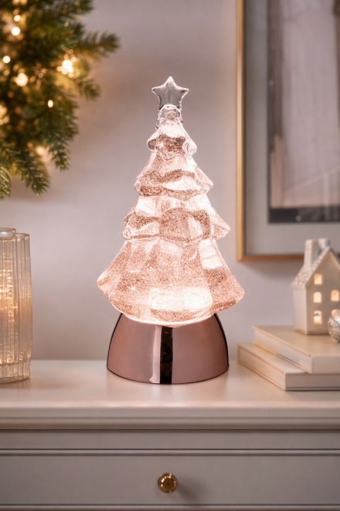 Choinka 21cm LED rose gold (514168)