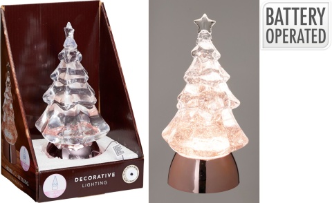 Choinka 21cm LED rose gold (514168)