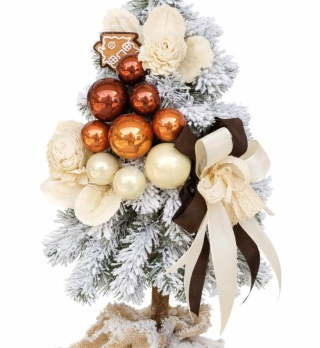 50 cm Flocked Decorative Christmas Tree on a Peg Base (LATE) (CHK-D-SG-50-LATE)