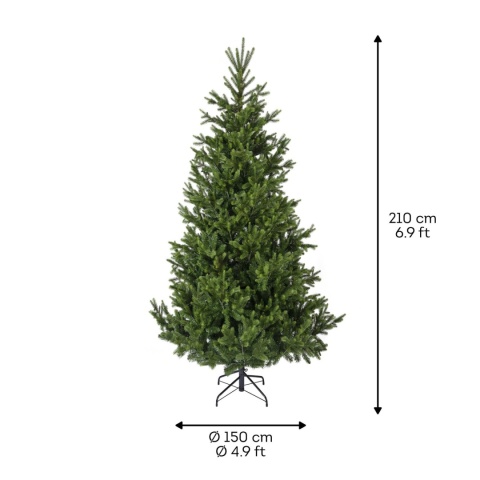 Choinka sztuczna Nordmann fir zielona 210cm fi 150cm (684307)