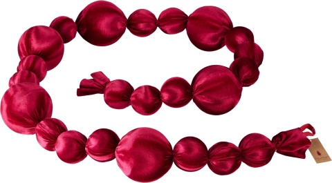 Girlanda welurowa z bombek burgund 190cm (548205)