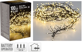 Girlandka czarny drucik 100LED ciepła 100cm(AX5700750)