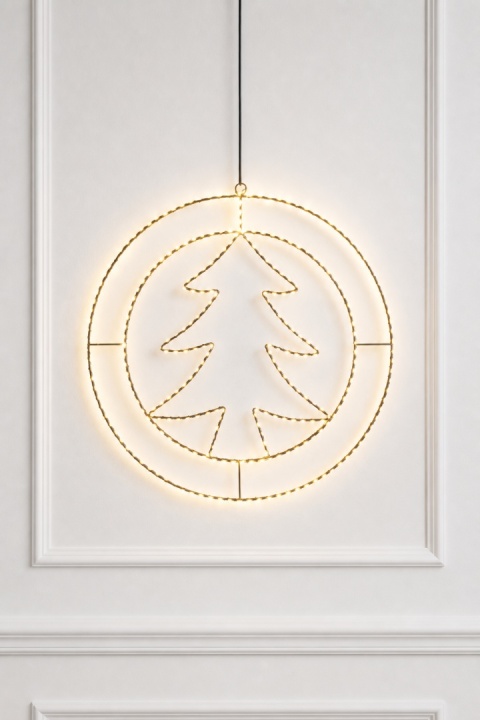 Kontur choinka w bombce 285LED ciepłe fi 52cm flash timer (AMZ130370)