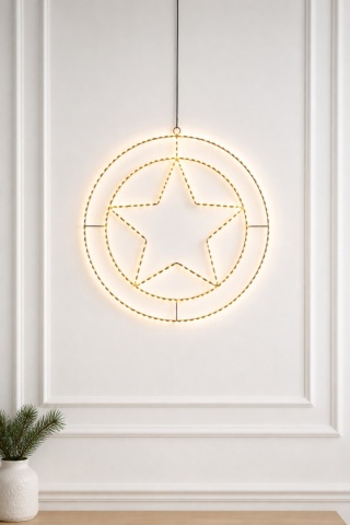 Kontur gwiazda w bombce 270LED ciepłe fi 52cm flash timer (AMZ130370)