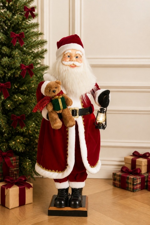110 cm Animated Musical Santa on Base (ASK007260) with Motion Sensor