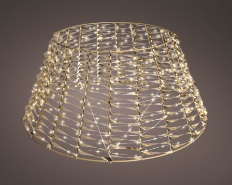 Osłona stojaka pod choinkę złota metalizowana 600LED fi 72cm (493981)
