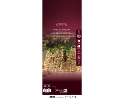 Osłona stojaka pod choinkę złota metalizowana 600LED fi 72cm (493981)