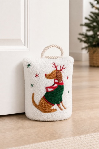 Dog doorstop with reindeer antlers (547545)