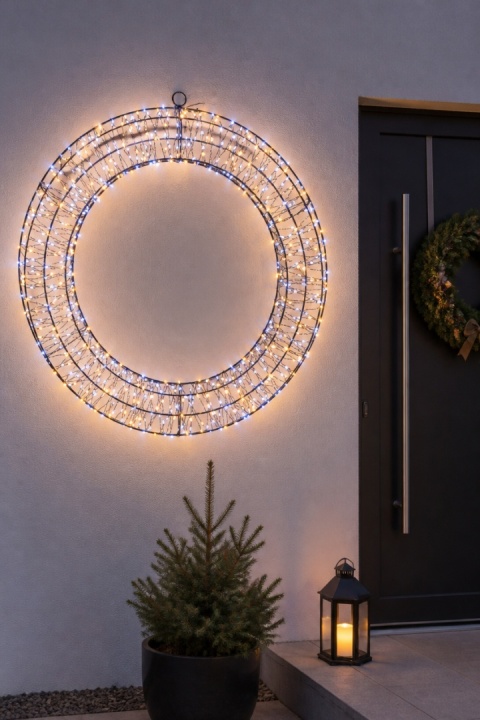 Wianek metalowy 38cm 480LED mix ciepłe zimne flash (AX5393500)