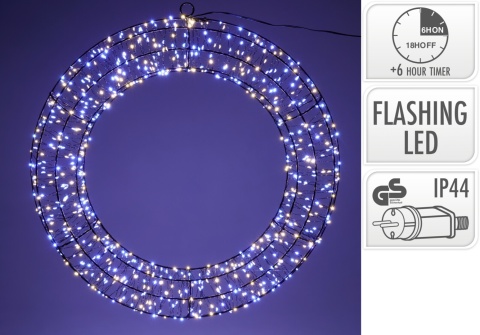Wianek metalowy 38cm 480LED mix ciepłe zimne flash (AX5393500)
