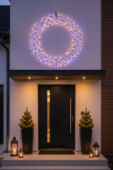 Wianek metalowy 50cm 480LED mix ciepłe zimne flash (AX5393510)