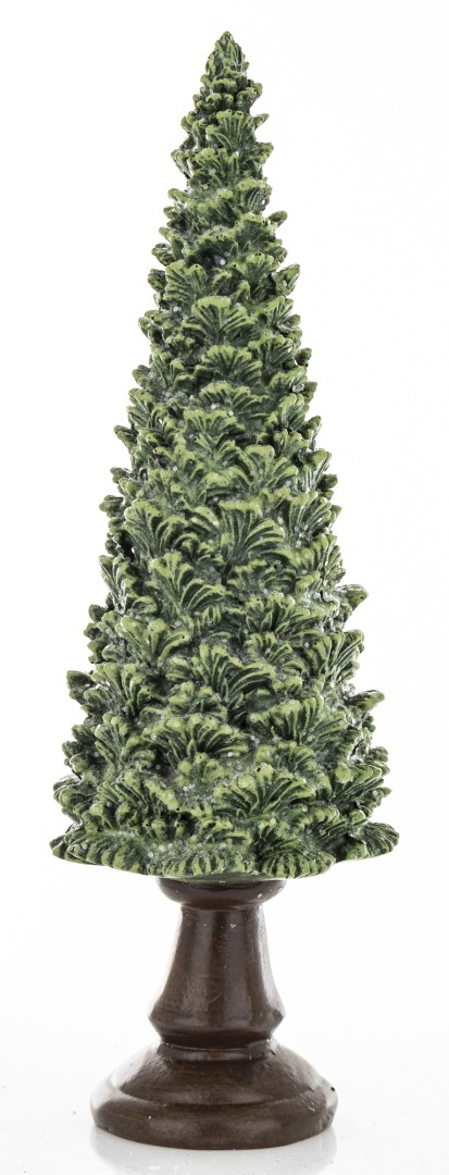 Green ceramic Christmas tree with glitter on a base (172550)