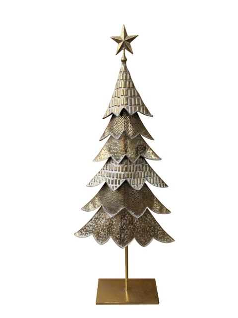 Choinka metalowa 118cm złota duża (2883)
