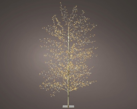 180 cm snow-dusted larch tree, 600 warm-white LEDs, timer (491596)