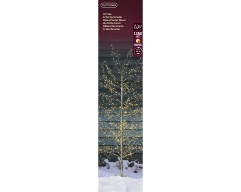 180 cm snow-dusted larch tree, 600 warm-white LEDs, timer (491596)