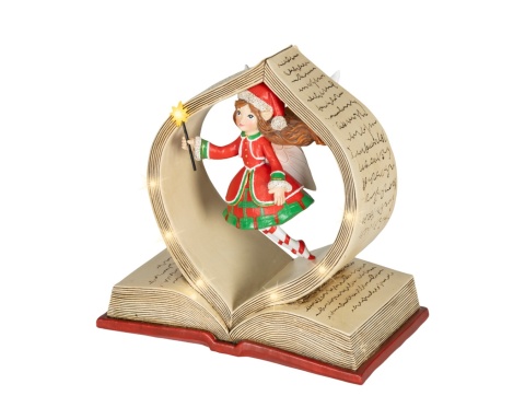 Elf dziewczynka w książce LED poliresin bat.2xAAA (480879)